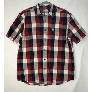 Carhartt Shirt Men’s XL button up Blue/Red plaid short sleeve